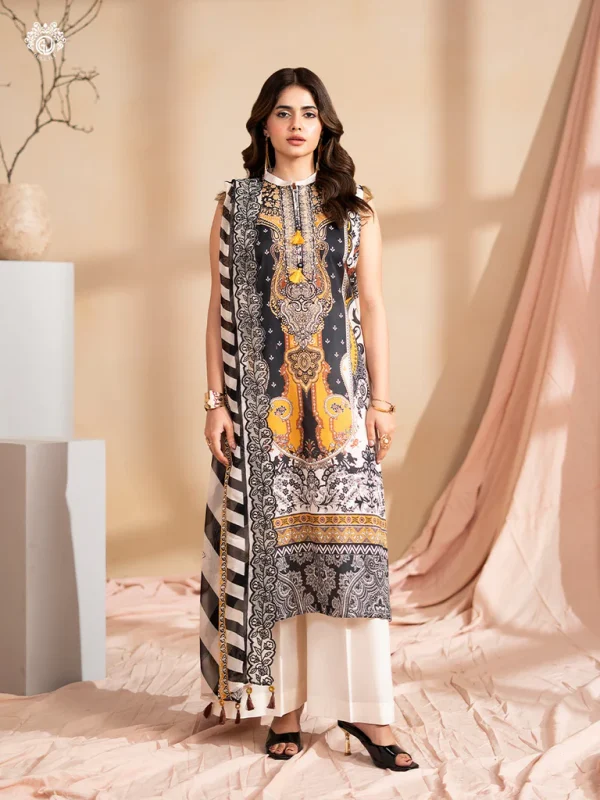 Premium RAYA by Gull Jee Summer’26 – 3PC LAWN SUITE | GRAY2601A6