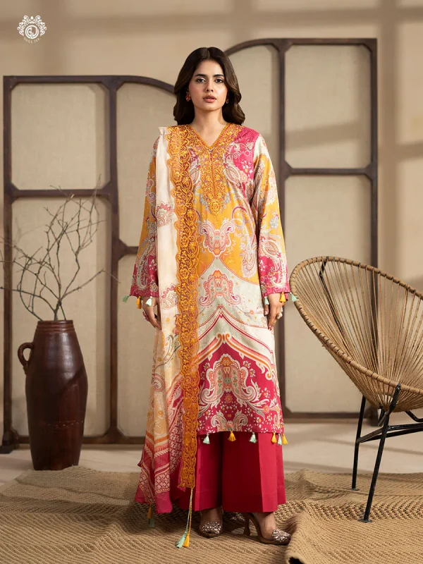 Premium RAYA by Gull Jee Summer’26 – 3PC LAWN SUITE | GRAY2601A10