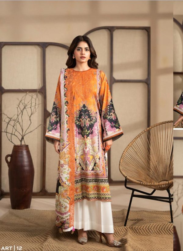 Premium RAYA by Gull Jee Summer’26 – 3PC LAWN SUITE | GRAY2601A12